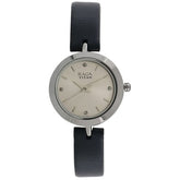 Titan Raga Women Watch Analog Silver Dial With Black Leather Strap, 2540SL01