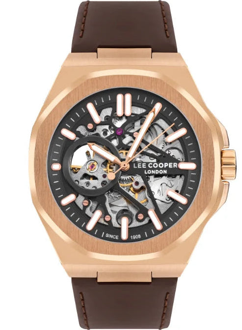 Lee Cooper, Men's, Analog Watch, Brown Dial, with Leather Band, LE-LC07978.454