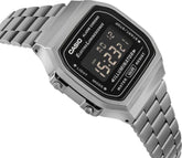 Casio Men's Watch Vintage Collection Digital, Black Dial Black Stainless Steel Strap, A168WGG-1BDF product image