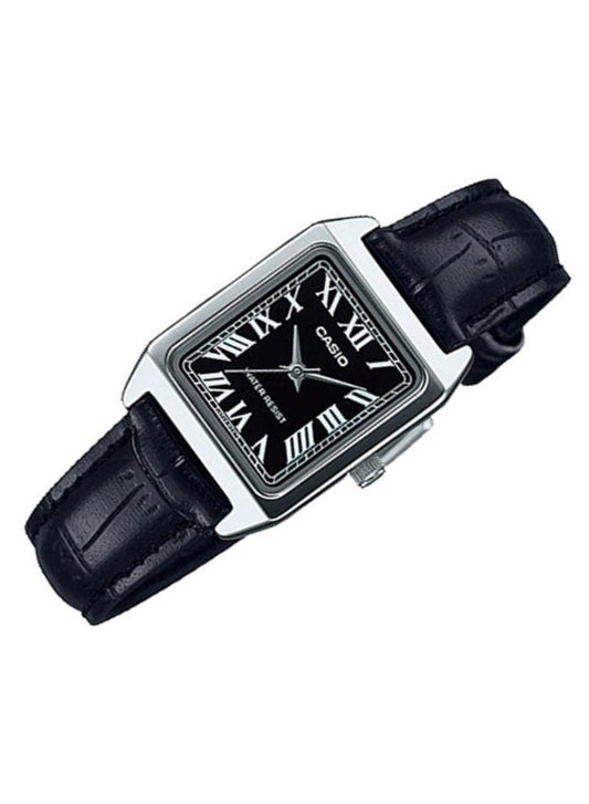 Casio Women's Watch Analog, Black Dial Black Leather Strap, LTP-V007L-1BUDF product image