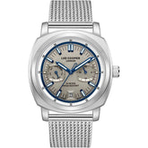 Lee Cooper Men's Multifunction Watch with Grey Dial and Grey Leather Band, LC08377.366