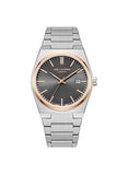 Lee Cooper Men's Date Analog Watch with Gunmetal Dial and Stainless Steel Band, LC08196.560