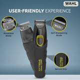 Wahl Extreme Grip Trimmer Kit, Non-Slip Grip, Precision Grooming for Face & Body 09893-1927