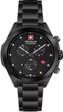 Swiss Military Hanowa Men's Chronograph Watch Black Dial with Black Stainless Steel Bracelet, SMWGI0001930