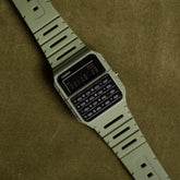 Casio Unisex Watch Vintage Collection Digital, Black Dial Green Resin Strap, CA-53WF-3BDF