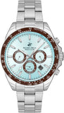 Beverly Hills Polo Club Men's Watch, Analog, Blue Dial, Silver Stainless Steel Strap, BP3127X.301