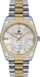 Beverly Hills Polo Club Women's Watch, Analog, Pearl Dial, Gold & Silver Stainless Steel Strap, BP3172C.220