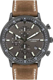 Lee Cooper Men's Multifunction Watch Gun Dial With Brown Leather Strap,LC07943.064
