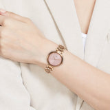 Titan Women's Watch Sparkle Collection Analog, Pink Dial Rose Gold Stainless Strap, 2480WM03