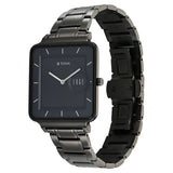 Titan Edge Quad Men's Watch Analog Blue Dial With Grey Stainless Steel Band, 10017QM01