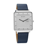 Titan Edge Quad Men's Watch Analog White Dial With Blue Leather Strap, 10017SL01 - view 2