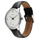 Titan Timeless Treasures Men's Watch Analog White Dial With Black Leather Strap, 10023SL05