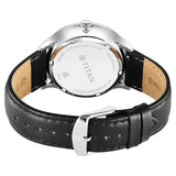 Titan Timeless Treasures Men's Watch Analog White Dial With Black Leather Strap, 10023SL05