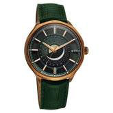 Titan Stellar Analog Men's Watch with Sun Moon Phase and Green Dial and Green Leather Strap,10028QL01