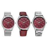 Titan Classique Palette of Time Analog Men's Watch with Magenta Dial Interchangeable Strap,10033SL02