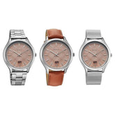 Titan men analog watch, orange dial with comfortable strap, model TI-10033SL04, Bahrain