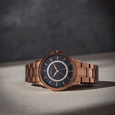 Titan Karishma Men's Watch Analog Black Dial with Date & Brown Stainless Steel Band, 10038QM01