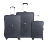 Skybags Zap 3pcs 8 Wheels Hardcase Trolley Jet Black,55cm+66cm+76cm, ZAP3PCSBLK