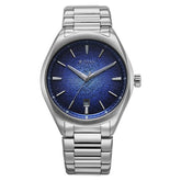 Titan Stellar Starlight Analog with Concealed Automatic Men's Watch with Blue Dial Silver Stainless Steel Strap,10051SM01