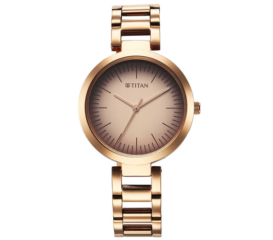 Titan, Women, Analog, Watch, Pink Dial, Stainless steel Strap, 2480WM06