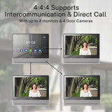 Commax Fine View 10 Inch Handsfree Smart Wall Pad with Memory Record and Smartphone Connectable, Neo Silver, CDV-1004QT