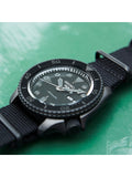 Seiko Men's Sports Mechanical Watch Analog, Black Dial Black Nylon Band, SRPD79K
