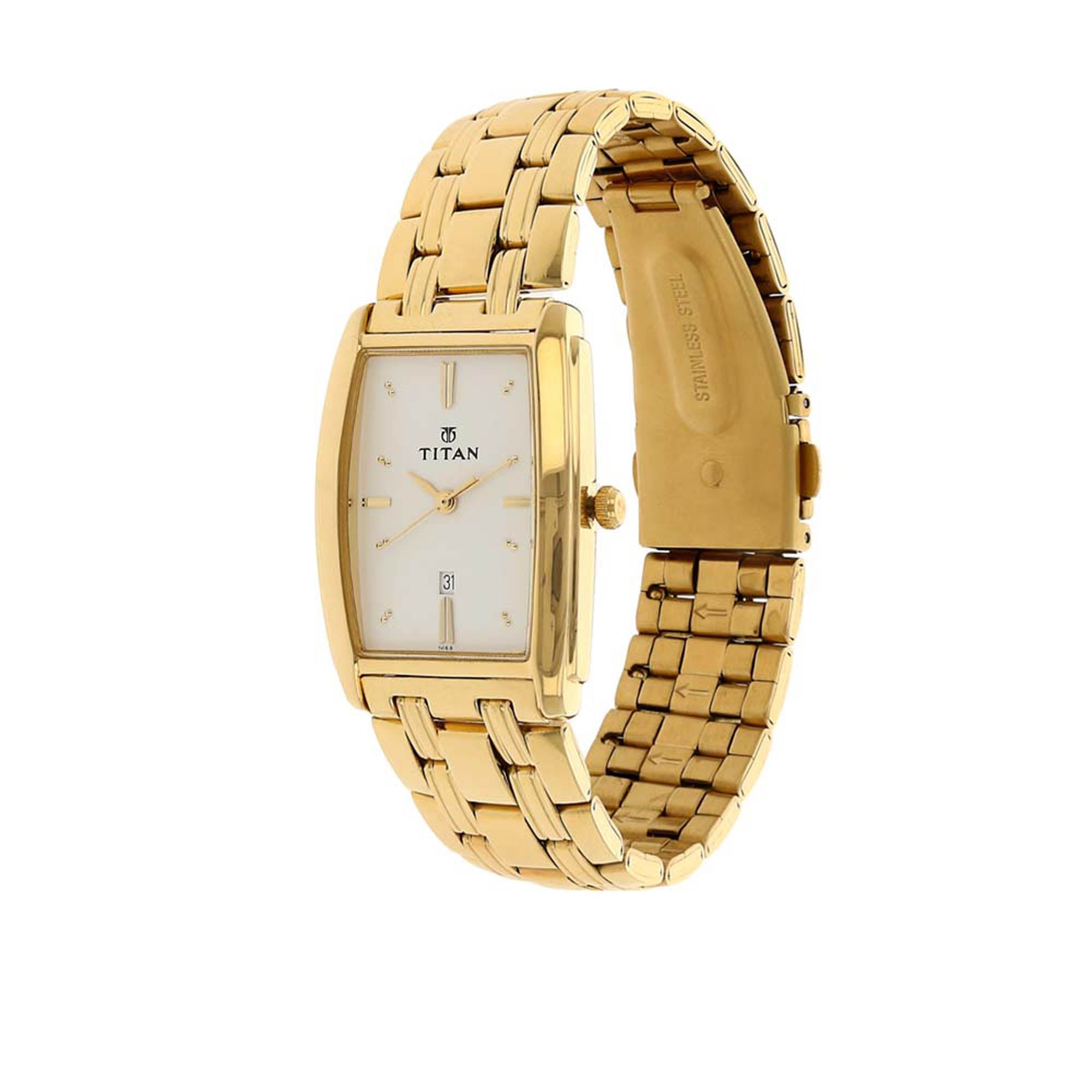 Titan Regalia Men's Watch, White Dial Analog with Date Stainless Steel Strap, 1163YM01 - view 2