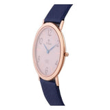 Titan X Naelofar Unisex Edge Watch Analog Pink Dial With Blue Leather Strap, 679WL06