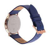 Titan X Naelofar Unisex Edge Watch Analog Pink Dial With Blue Leather Strap, 679WL06