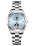 Beverly Hills Polo Club Women's Analog Watch, Blue Dial With Silver Stainless Steel Band, BP3833X.300