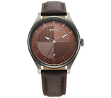 Titan Neo Economy Men's Watch Analog Brown Dial with Brown Leather Strap, 1802QL02