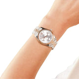 Beverly Hills Polo Club Women's Multifunction Watch with Silver Dial and Silver and Rose Gold Stainless Steel Band, BP3169C.530