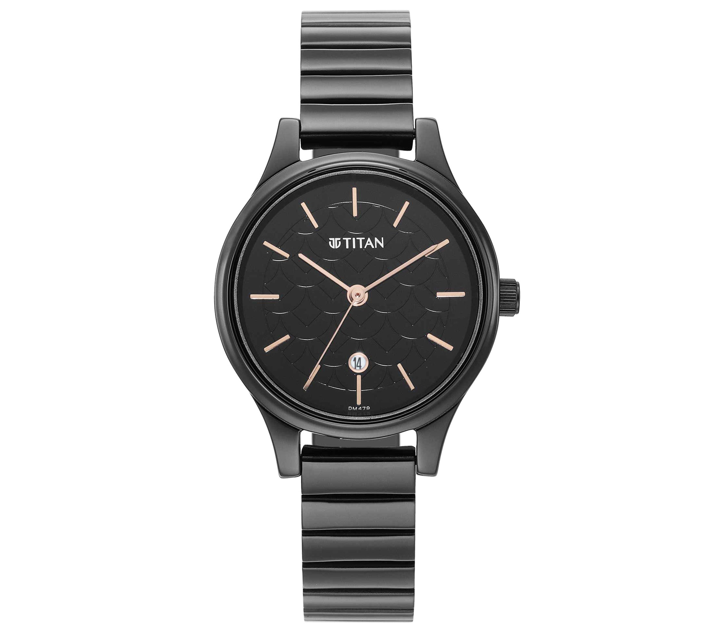 Titan, Women, Analog, Watch, Black Dial, Stainless steel Strap, 2679NM01