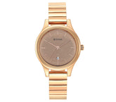 Titan Women's Watch Brown Dial Rose Gold Stainless Steel Strap Watch, 2679WM01