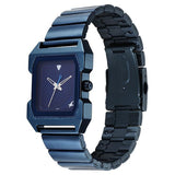 Fastrack Men's Watch Analog Blue Dial with Blue Stainless Steel Band, 1474QM01