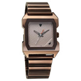 Fastrack Men's Watch Analog Beige Dial with Brown Stainless Steel Band, 1474QM02