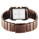 Fastrack Men's Watch Analog Beige Dial with Brown Stainless Steel Band, 1474QM02