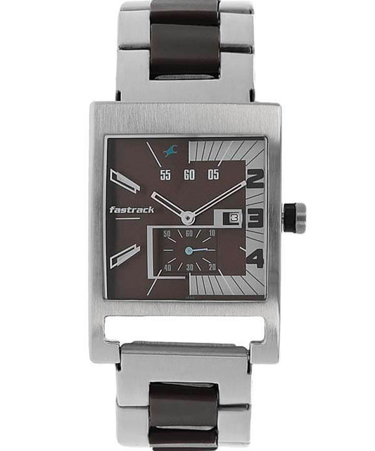 Fastrack, Men's, Analog Watch, Silver Dial, with Stainless Steel Band, FA-1478SM02
