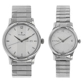 Titan, Unisex, Analog, Watch, Silver Dial, 1580SM03P