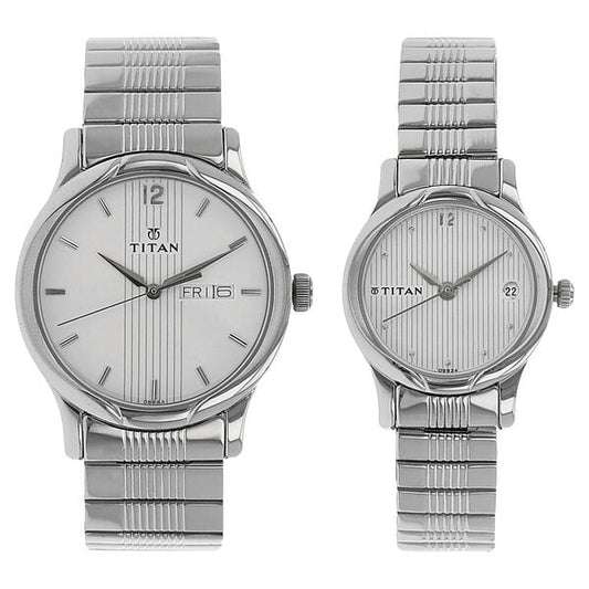 Titan, Unisex, Analog, Watch, Silver Dial, 1580SM03P