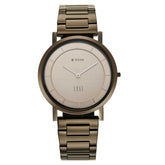 Titan Edge Beige Dial Stainless Steel Strap Analog Watch for Men, 1595QM01