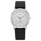 Titan Men's Watch Analog, Edge Collection White dial Dark Blue Leather Strap, 1595SL06