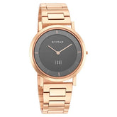 Titan Men's Watch Analog, Edge Anthracite Dial Rose Gold Strap Watch, 1595WM01