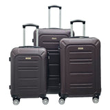 Globetrotter Georgia 55cm, 67cm, 77cm 8 Wheel 3pcs Hard Trolley Set Coffee, GEORGIA3PCCF