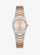 Lee Cooper Women's Analog Watch with Rose Gold Dial and Silver/Rose Gold Stainless Steel Band, LC08362.510