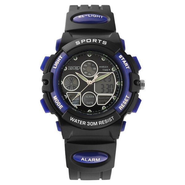 Zoop, Kids, Analog-digital, Watch, Black Dial, Resin Strap, 16033PP02