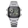 Casio Men's Watch Digital, Black Dial Silver Stainless Steel Strap, AE-1200WHD-1AVD product image