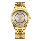 Titan Men's Watch Analog Beige Dial with Gold Stainless Steel Band, 1638YM05