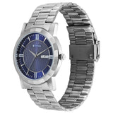 Titan Analog Men's Watch With Day and Date Display with Blue dial and Silver Stainless Steel Strap, 1644SM01