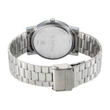 Titan Analog Men's Watch With Day and Date Display with Blue dial and Silver Stainless Steel Strap, 1644SM01